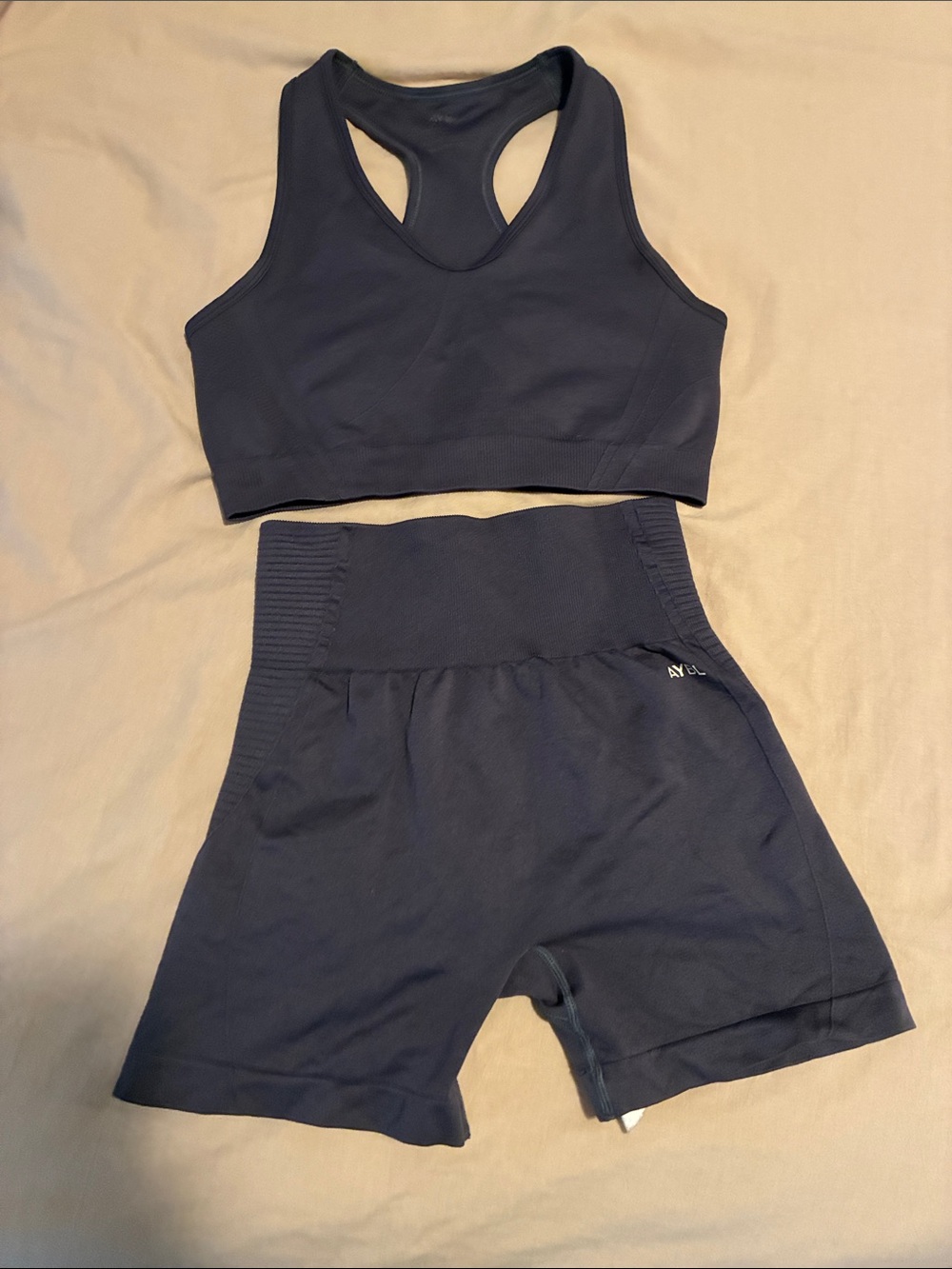 AYBL Navy High-Waist Bike Shorts